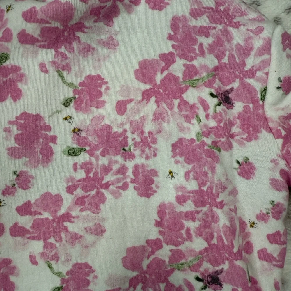 Burt’s Bees Baby reversible jacket girls 12-18 months floral stripes spring